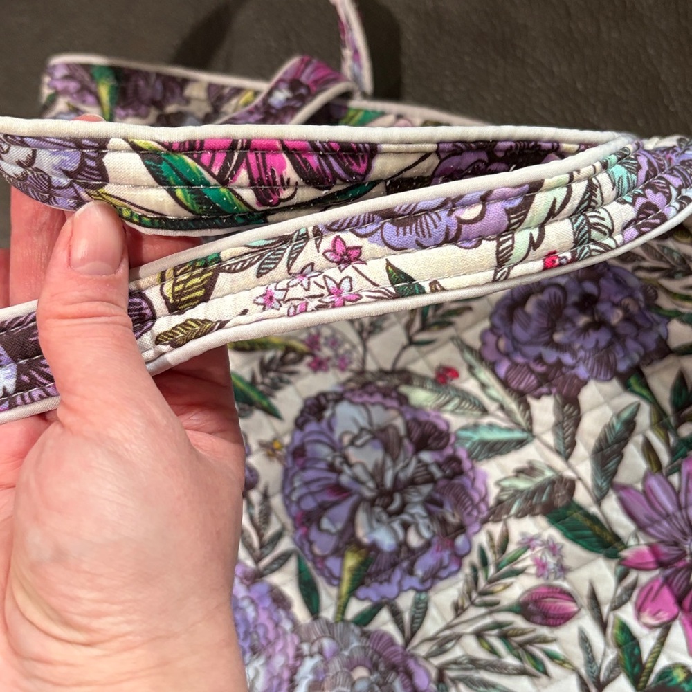 Vera Bradley purple floral and lady bug tote bag - Picture 6 of 9